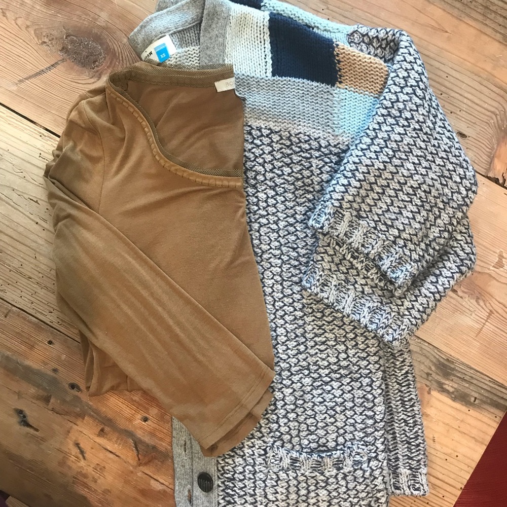 Anthropologie Cardigan & Tee | XS
